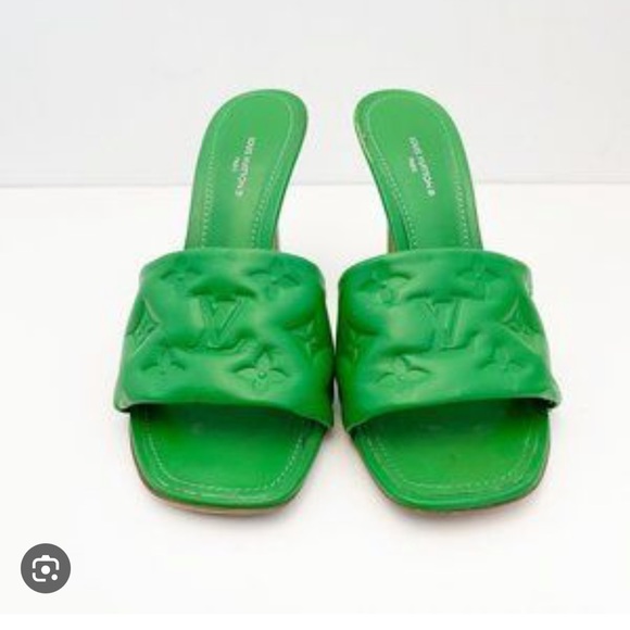Louis Vuitton Shoes - Green Louis Vuitton Revival Mule
